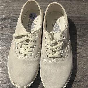 Vans women’s Off-White Canvas Sneakers